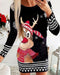 Herbst-Winter-Weihnachts-Bodysuit mit Tierprint