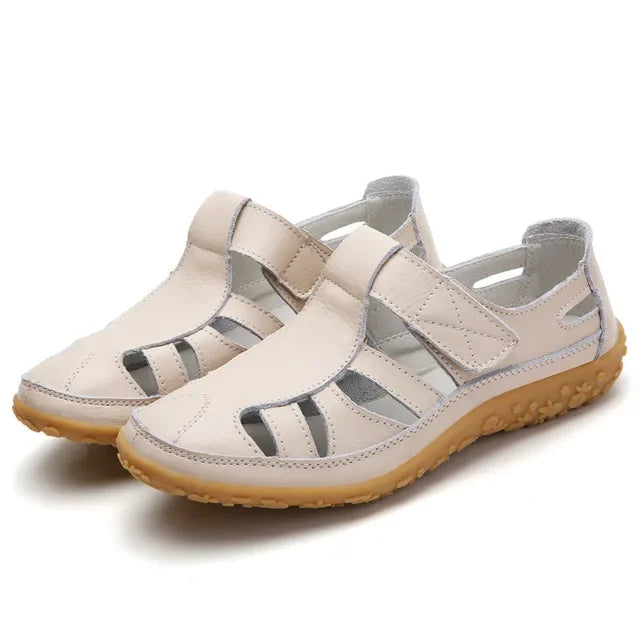 Lässige Sommersandalen aus Leder für Damen-Bonida Shop