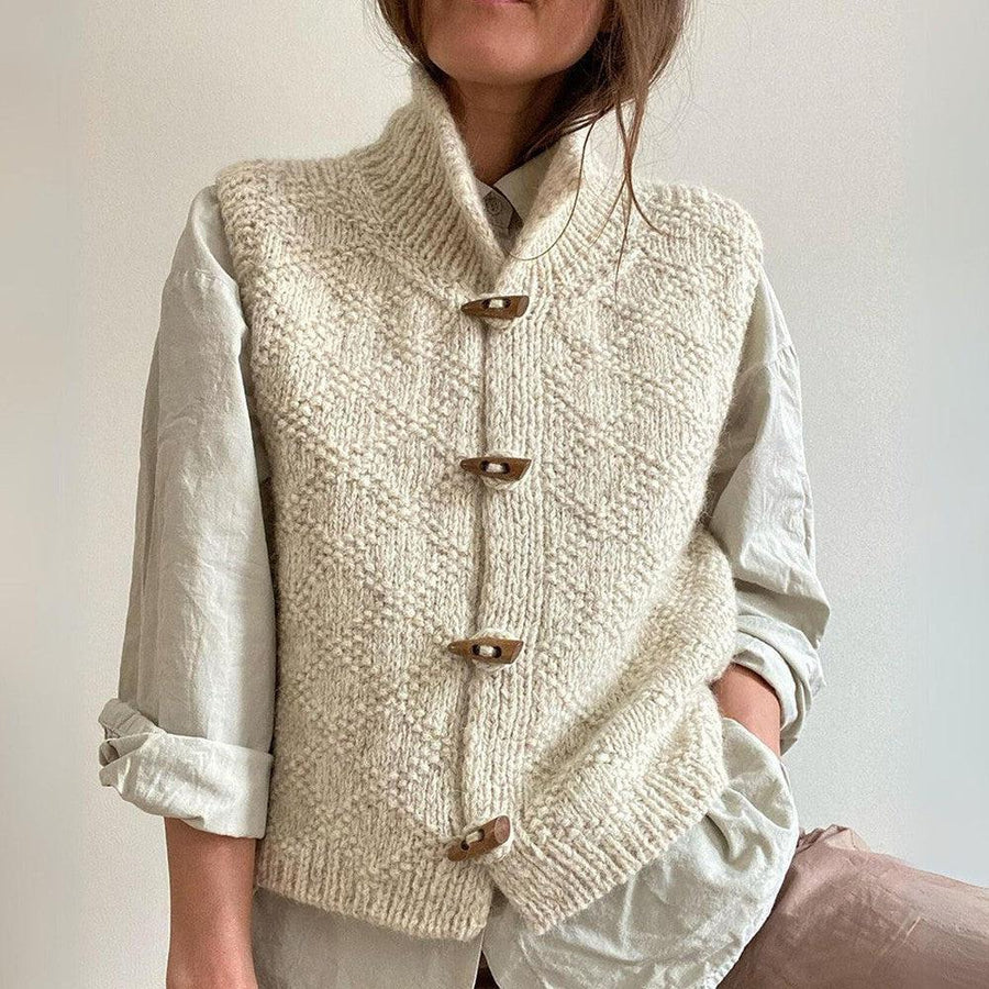 Evy - Elegante Strickjacke aus Wolle mit Knöpfen