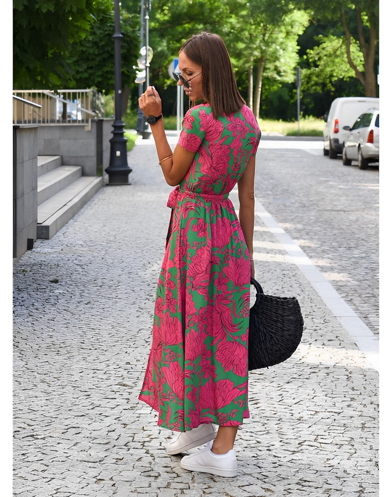 Anna Kleid mit Blumendruck Frühling/Sommer-Bonida Shop