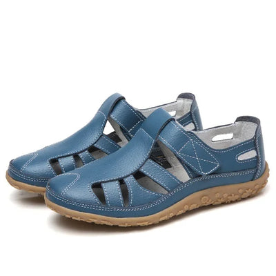 Lässige Sommersandalen aus Leder für Damen-Bonida Shop