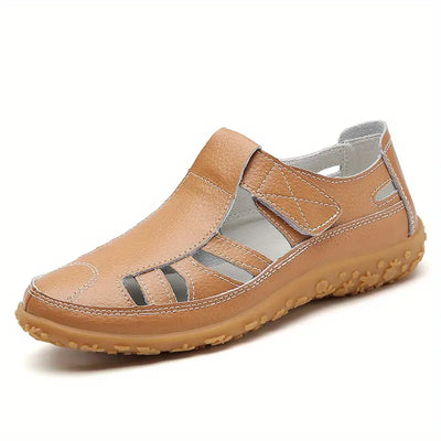 Lässige Sommersandalen aus Leder für Damen-Bonida Shop