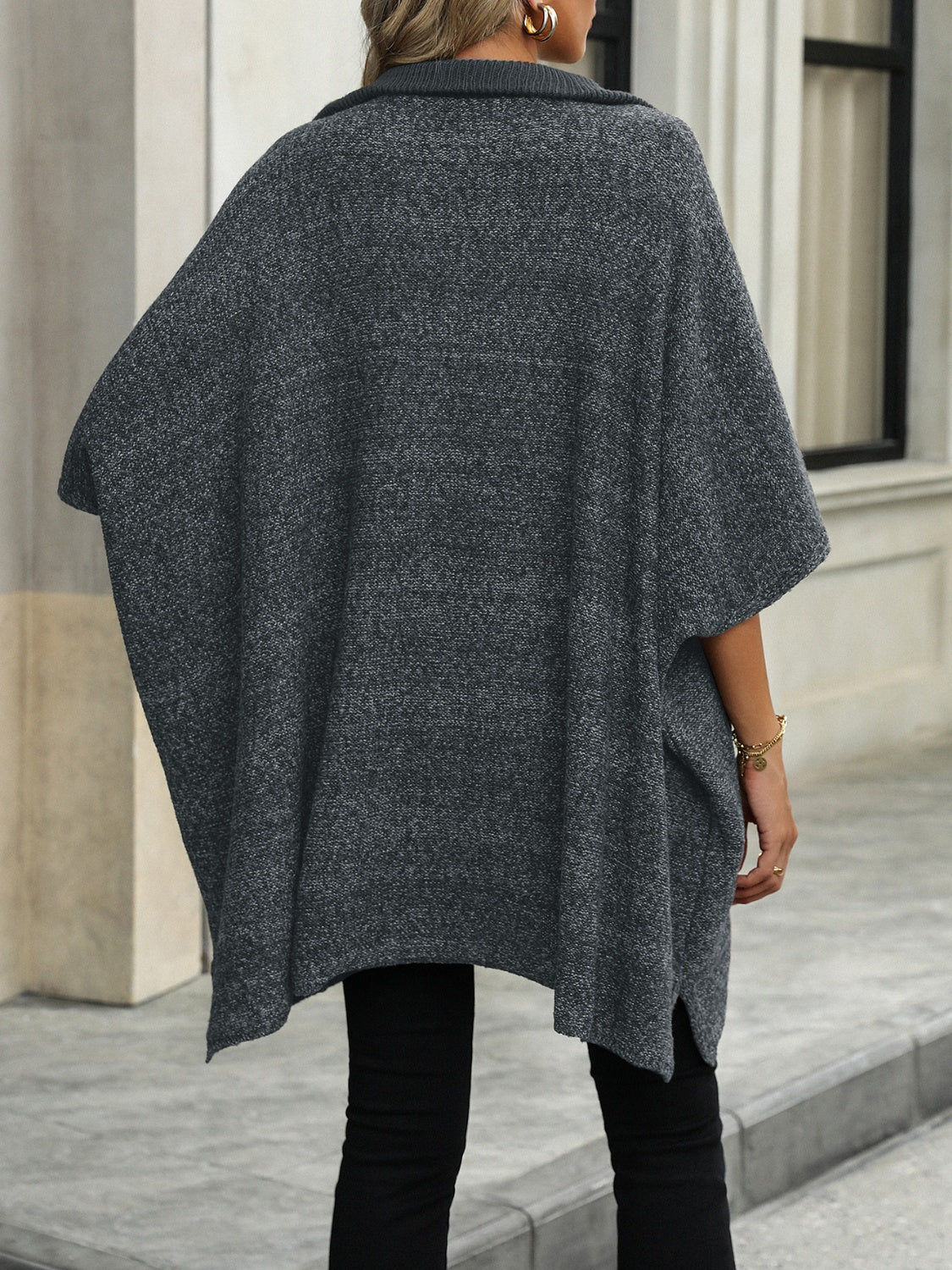 Damen-Pullover mit viertel Reißverschluss