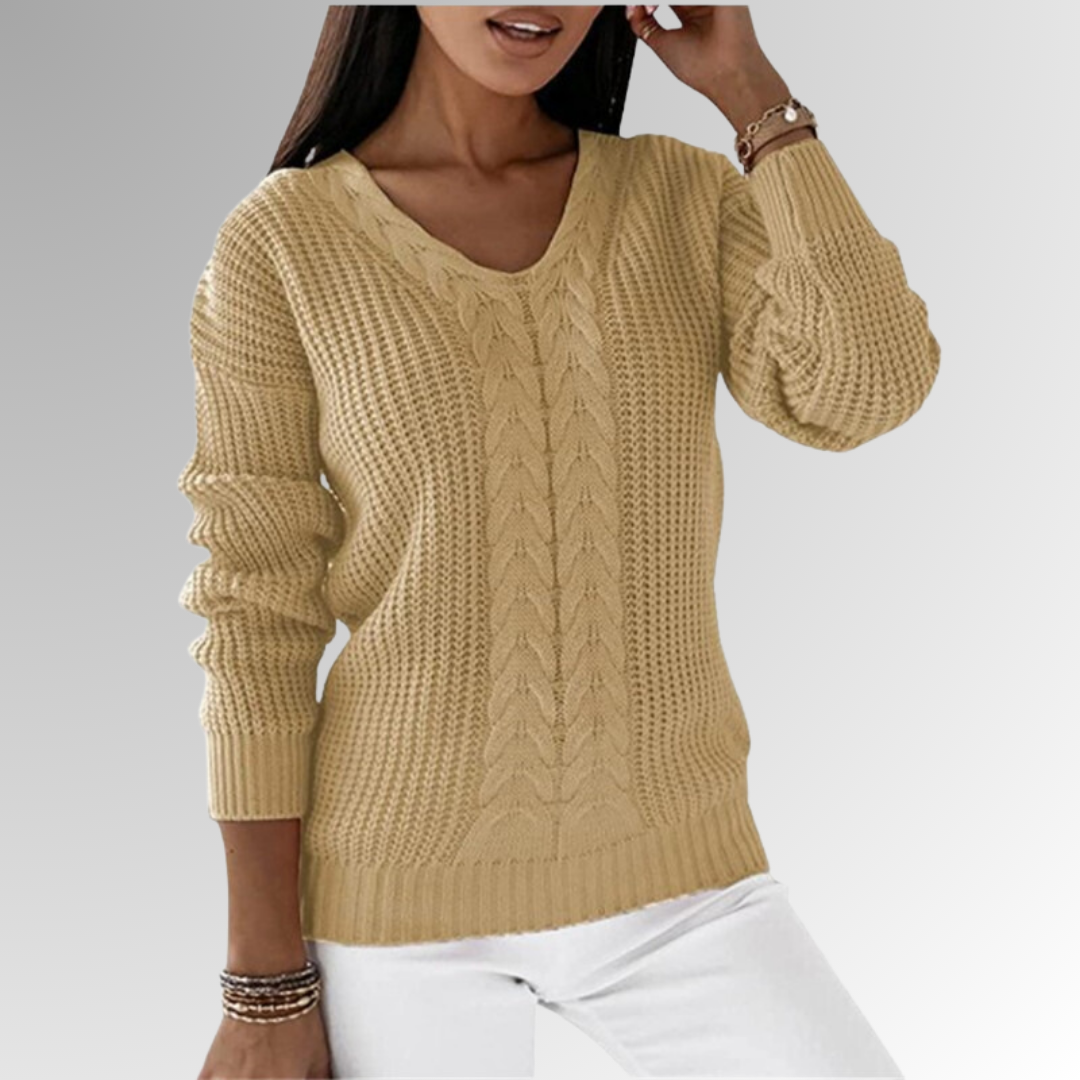 Marimar - Pullover aus weichem Strick mit Zopfmuster