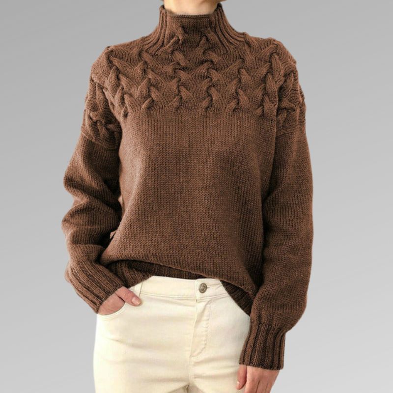 Eleganter und warmer Davila-Pullover mit hohem Kragen