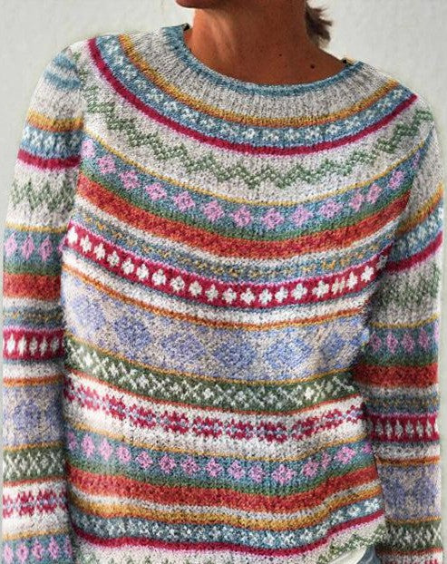 Schicker Pullover mit langen Ärmeln und Print