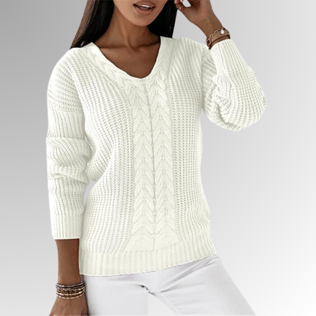 Marimar - Pullover aus weichem Strick mit Zopfmuster