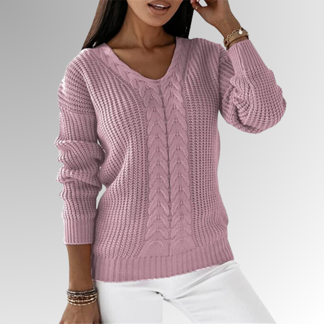 Marimar - Pullover aus weichem Strick mit Zopfmuster