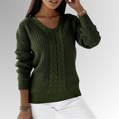 Marimar - Pullover aus weichem Strick mit Zopfmuster