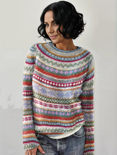 Schicker Pullover mit langen Ärmeln und Print