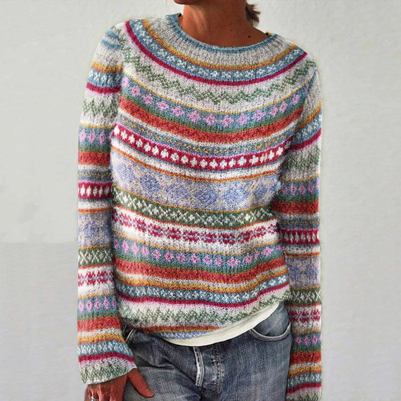 Schicker Pullover mit langen Ärmeln und Print