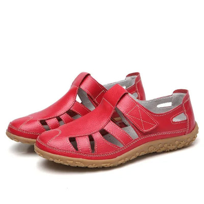 Lässige Sommersandalen aus Leder für Damen-Bonida Shop