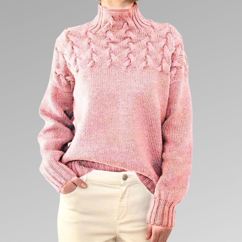 Eleganter und warmer Davila-Pullover mit hohem Kragen