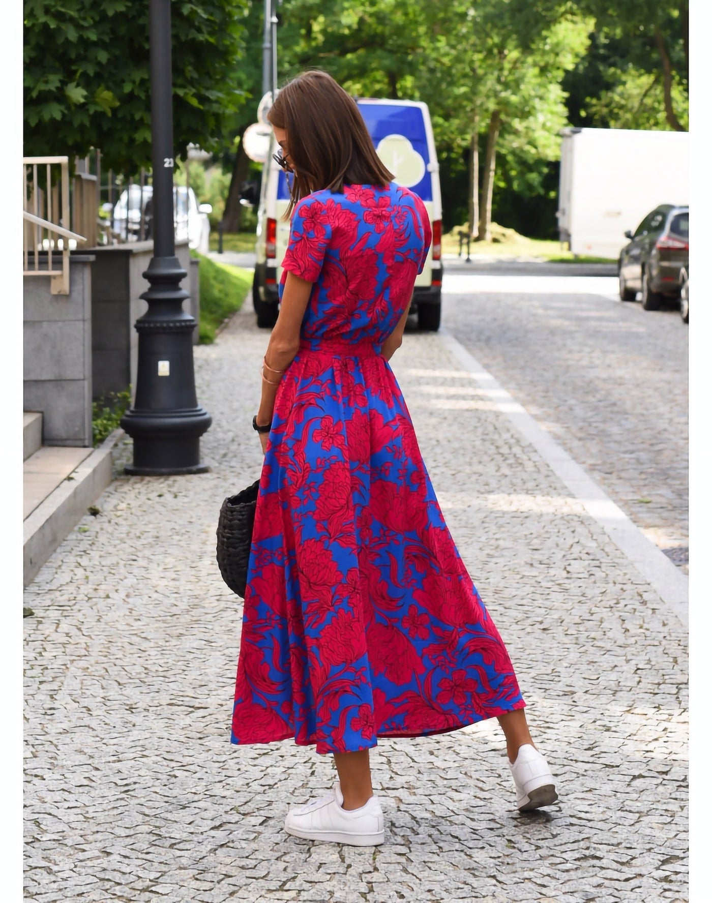 Anna Kleid mit Blumendruck Frühling/Sommer-Bonida Shop