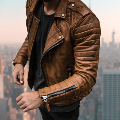 Yuri | Bikerjacke aus Leder für Männer