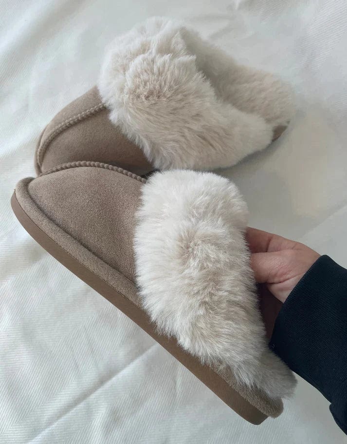 Lana - Beige Teddybär-Schuhe