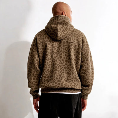 Unisex-Kapuzenpullover mit Leopardenmuster