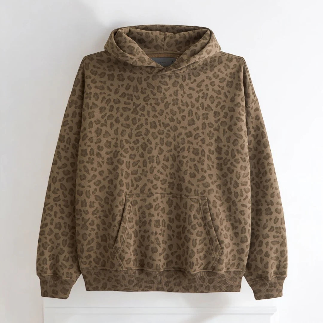 Unisex-Kapuzenpullover mit Leopardenmuster