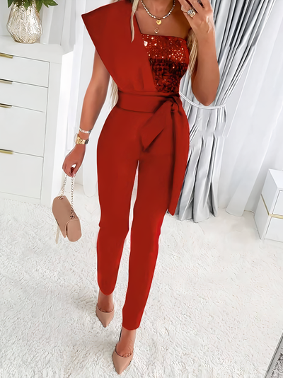 Monroe - Figurbetonter Jumpsuit mit Pailletten