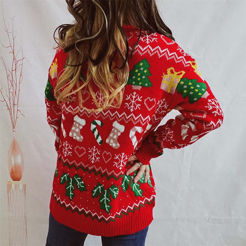 Xalina Sweater | Lässiger gestrickter Weihnachtspulli