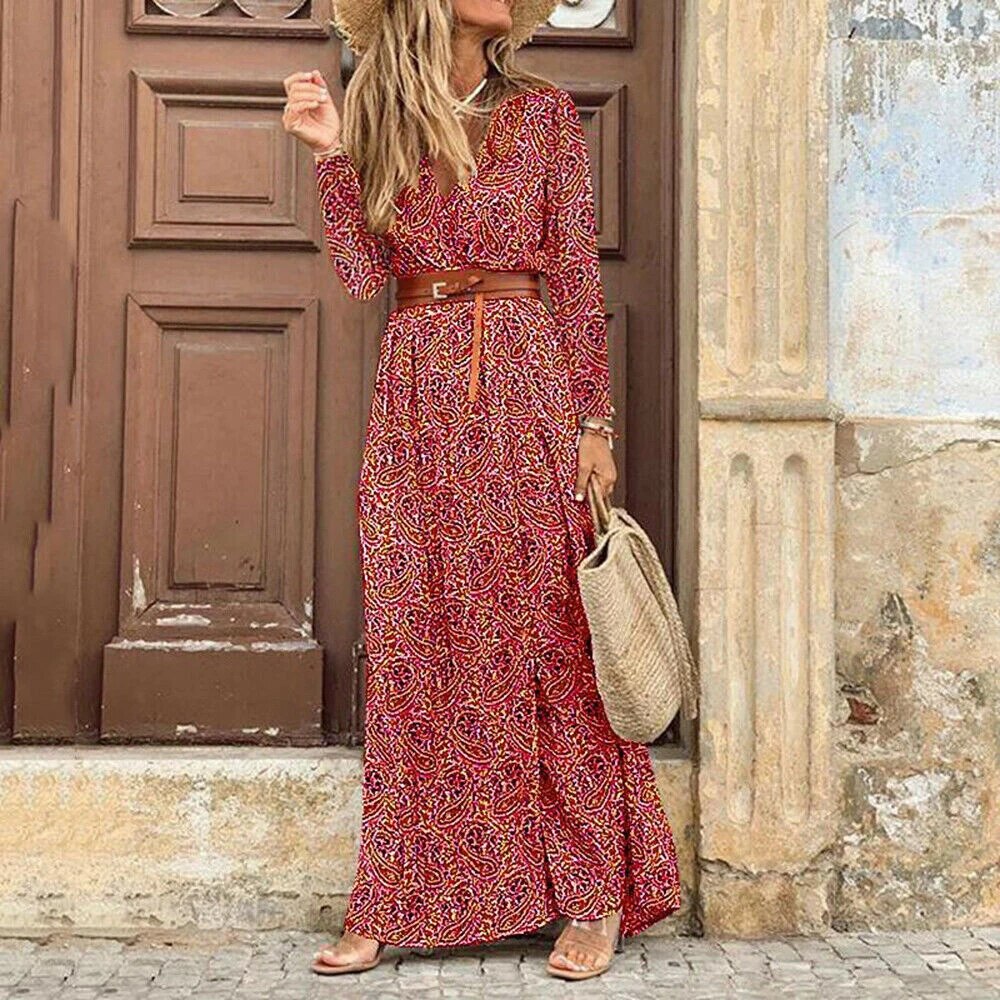 Carol Damen Bohemian-Maxikleid-Bonida Shop