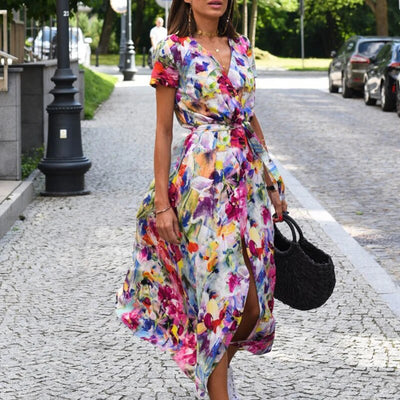 Anna Kleid mit Blumendruck Frühling/Sommer-Bonida Shop