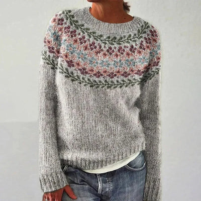 Kuscheliger Pullover mit langen Ärmeln und Rundhalsausschnitt