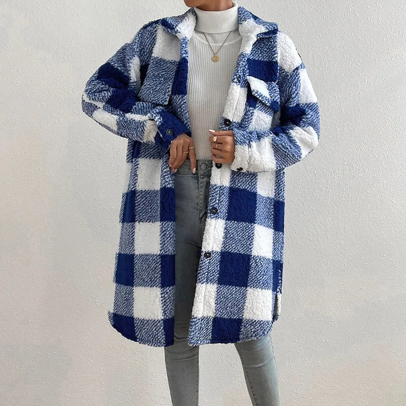 Giovana | Karierte Jacke mit Fleece