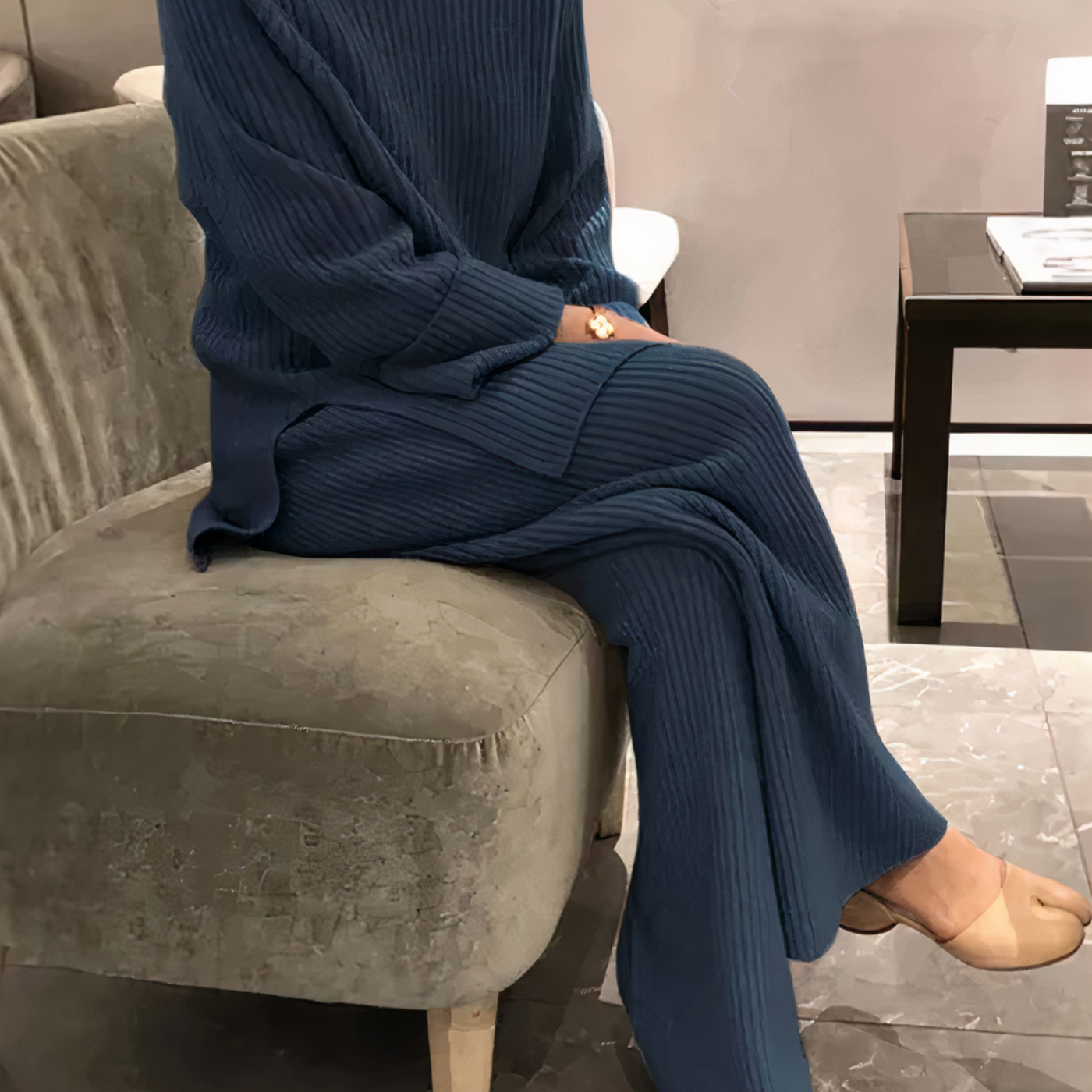 Emily | Entspanntes Set mit Strickpullover und Hose