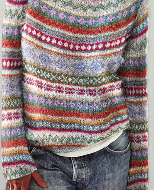 Schicker Pullover mit langen Ärmeln und Print