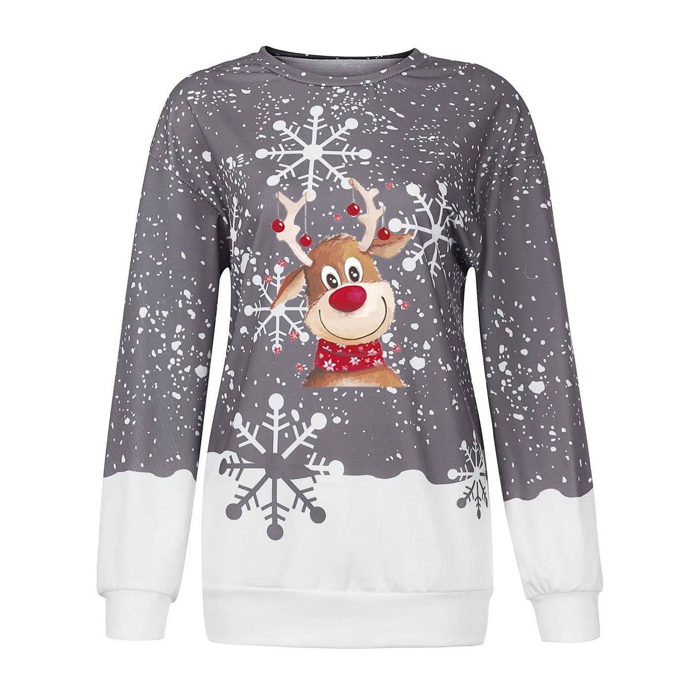 Sweatshirt mit Weihnachtsmotiv für Frauen